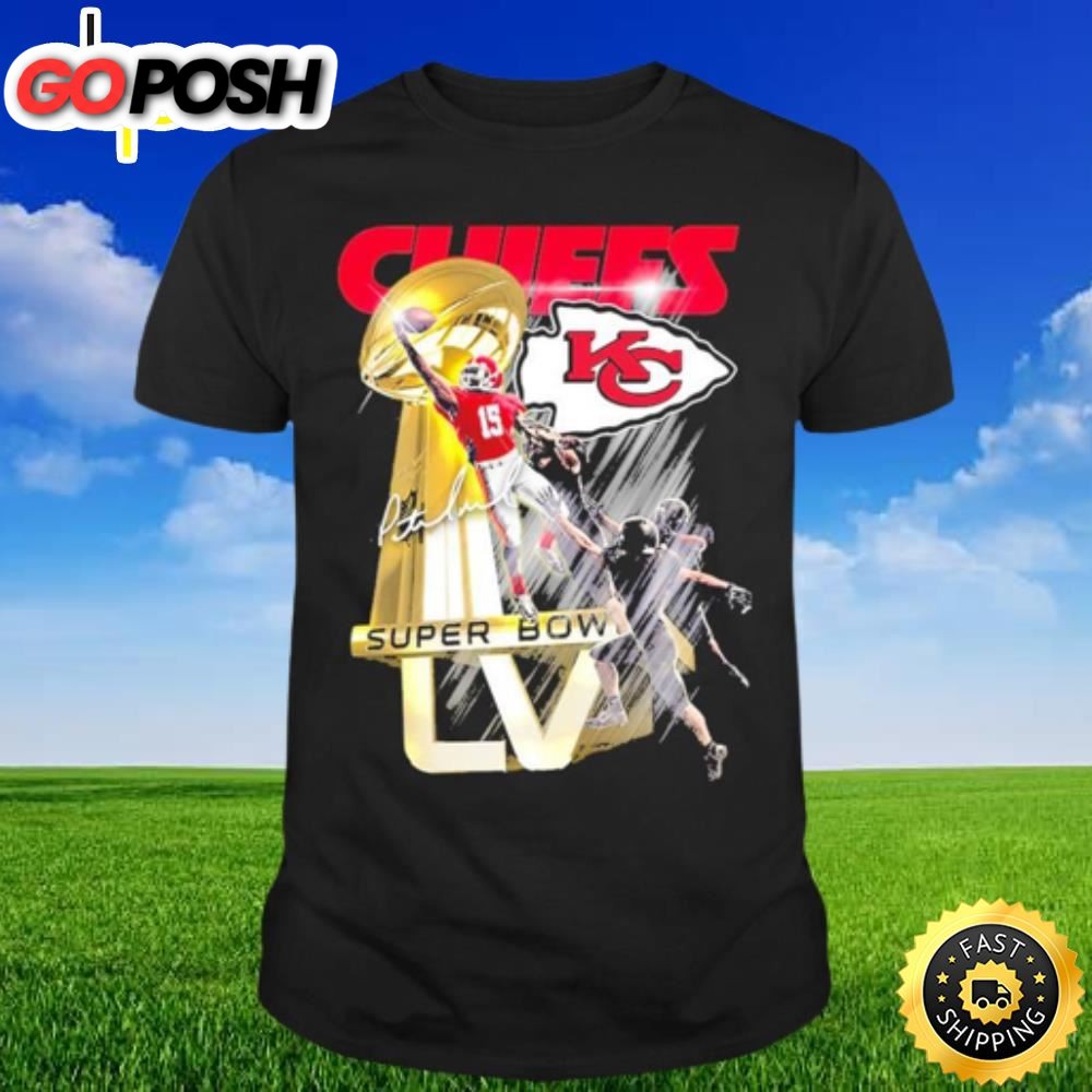 Kansas City Chiefs Patrick Mahomes Super Bowl Trophy 2025 T-shirt