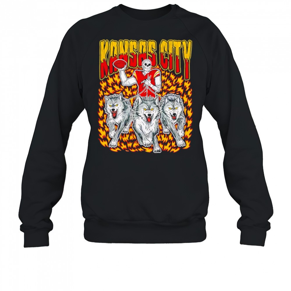 kansas-city-chiefs-skeleton-player-leading-wolf-pack-shirt-thq7b9gw Kansas City Chiefs Skeleton Player Leading Wolf Pack shirt