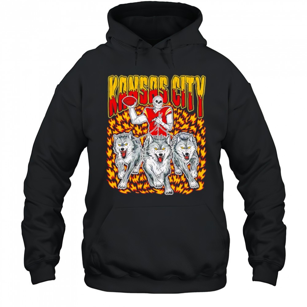 Kansas City Chiefs Skeleton Player Leading Wolf Pack shirt