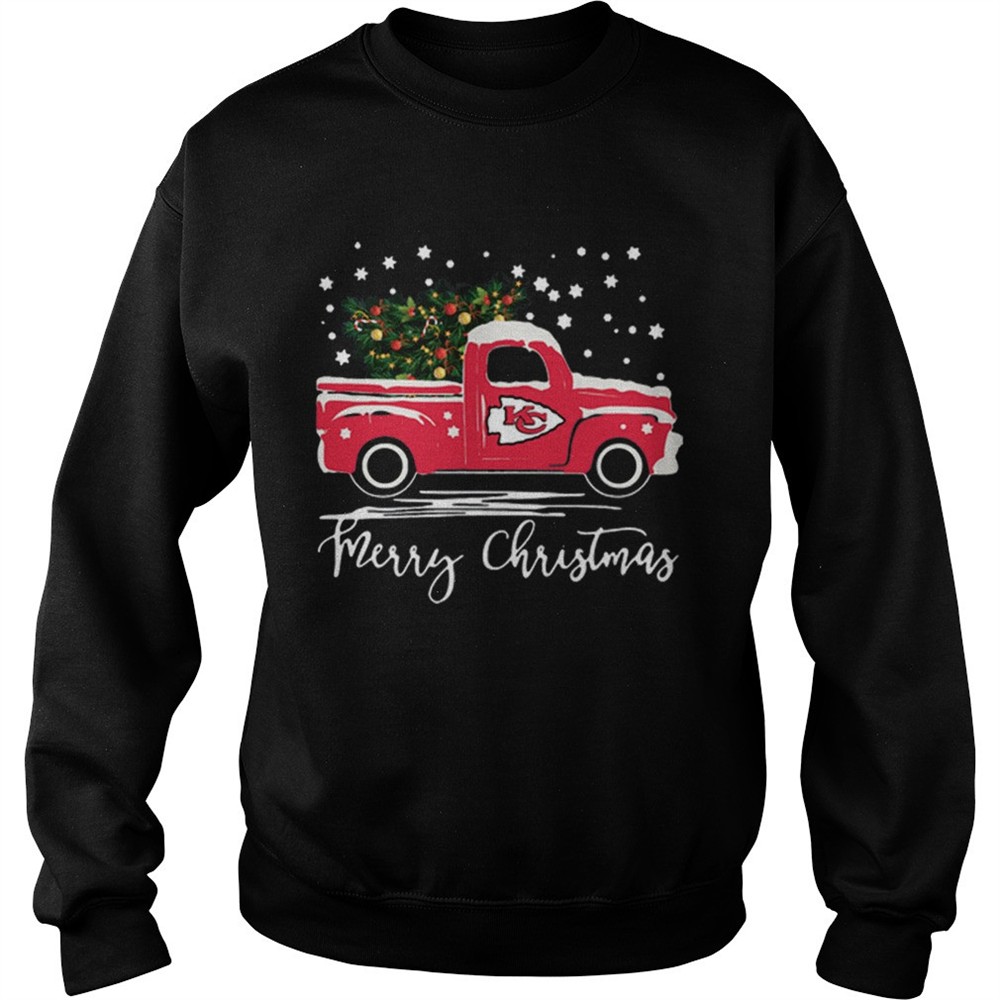 Kansas City Chiefs Truck Merry Christmas shirt