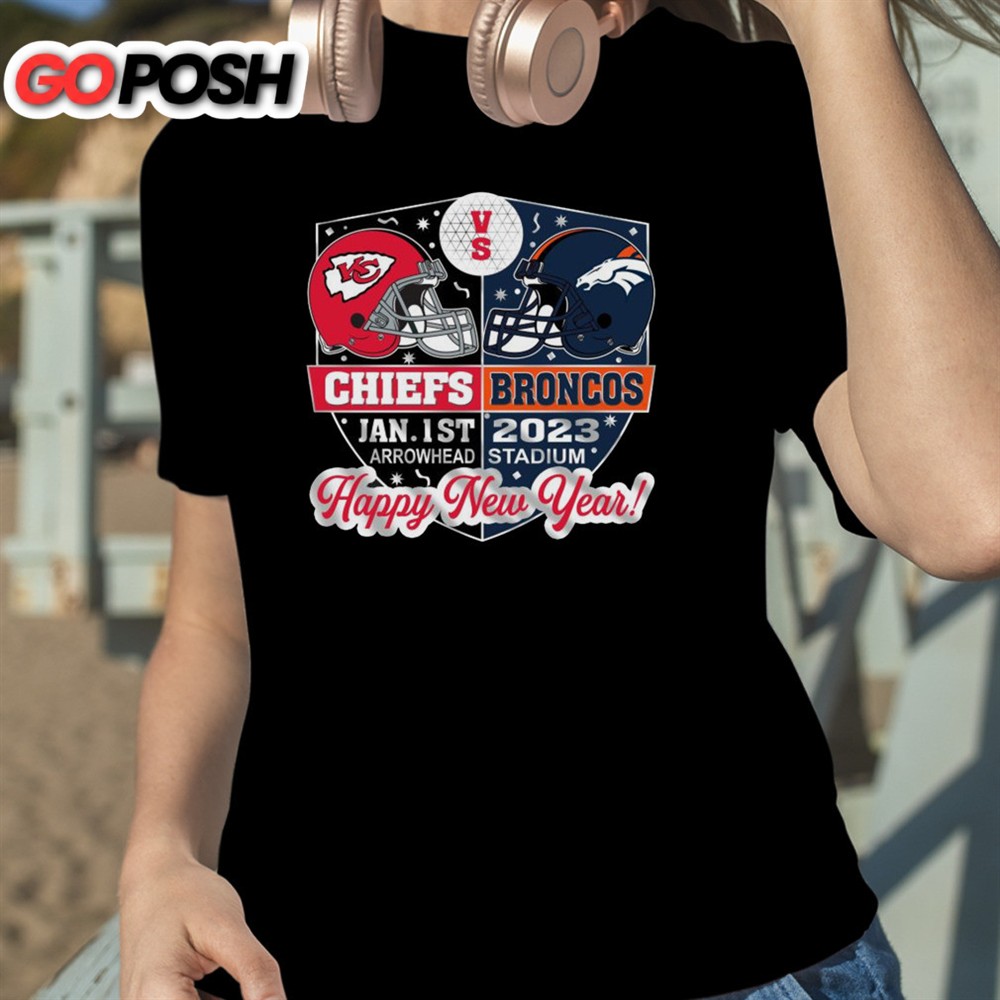 Kansas City Chiefs Vs Denver Broncos Jan 1st 2025 Arrowhead Stadium Happy New Year Unisex Basic T-shirt