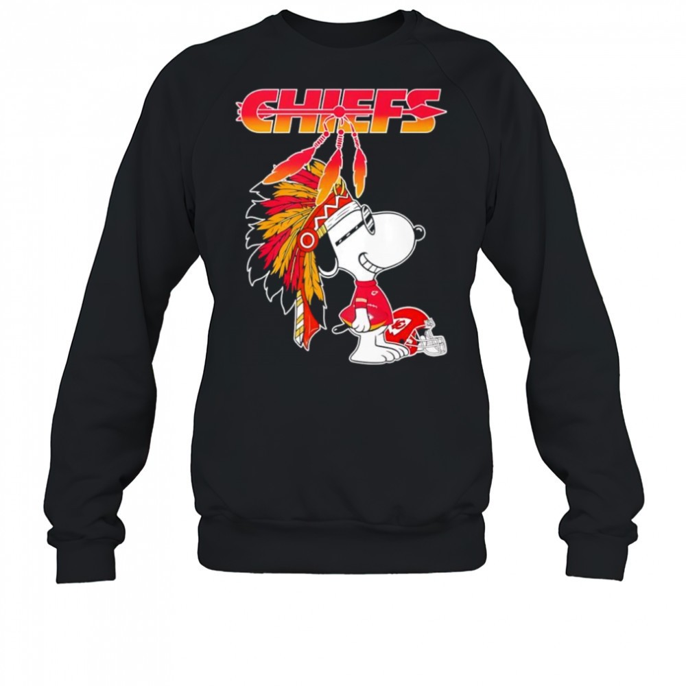 Kansas City Chiefs x Snoopy Native American helmet shirt