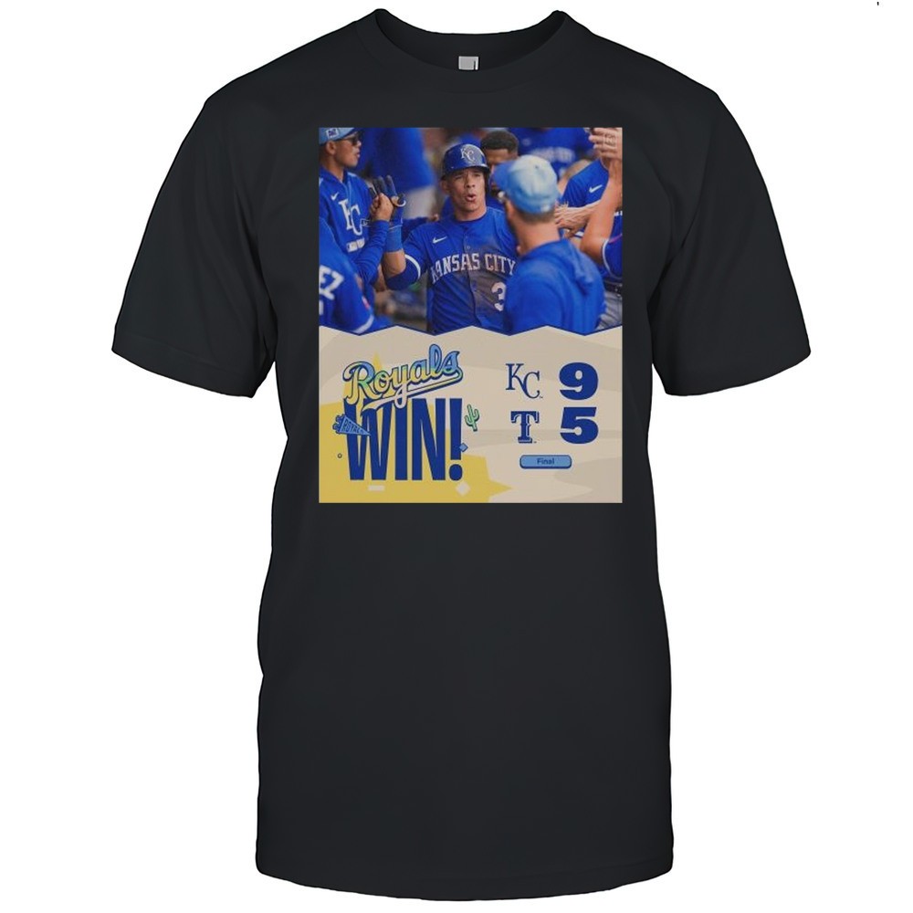 kansas-city-royals-baseball-mlb-win-9-5-texas-rangers-final-score-march-22-2025-oqdoe6ks Kansas City Royals Baseball MLB WIn 9-5 Texas Rangers Final Score March 22 2025 T-shirt