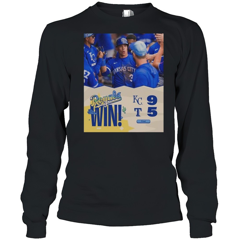 kansas-city-royals-baseball-mlb-win-9-5-texas-rangers-final-score-march-22-2025-oqdoe6ks Kansas City Royals Baseball MLB WIn 9-5 Texas Rangers Final Score March 22 2025 T-shirt