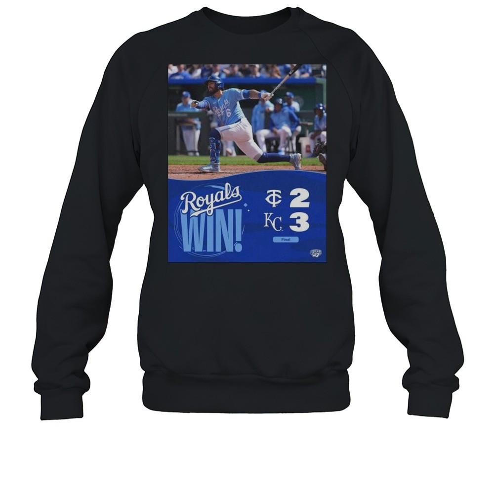 Kansas City Royals Defeat Minnesota Twins Final Score 3-2 April 10 2025 MLB T-shirt