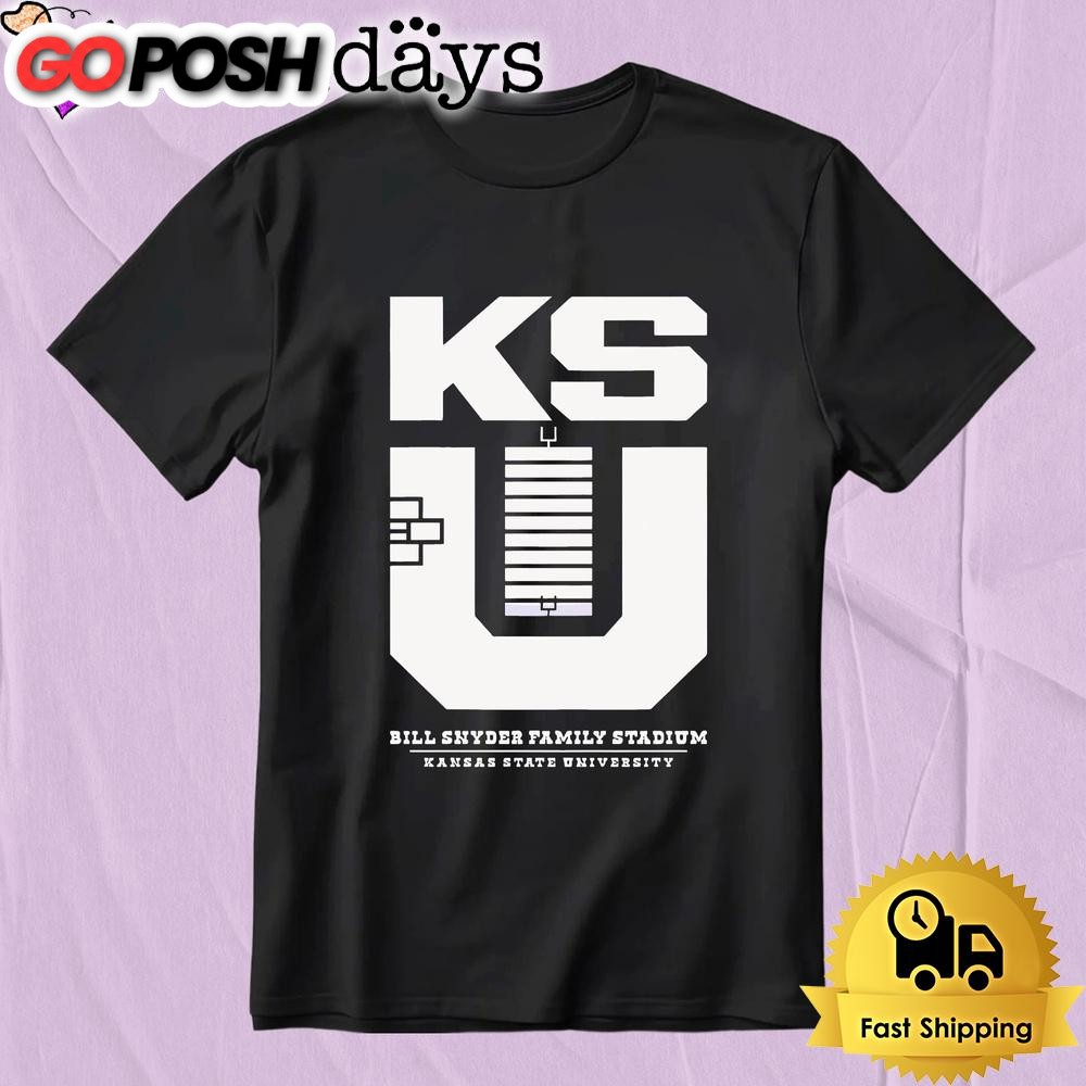 Kansas State Football Stadium Ksu Monogram Vintage T-Shirt