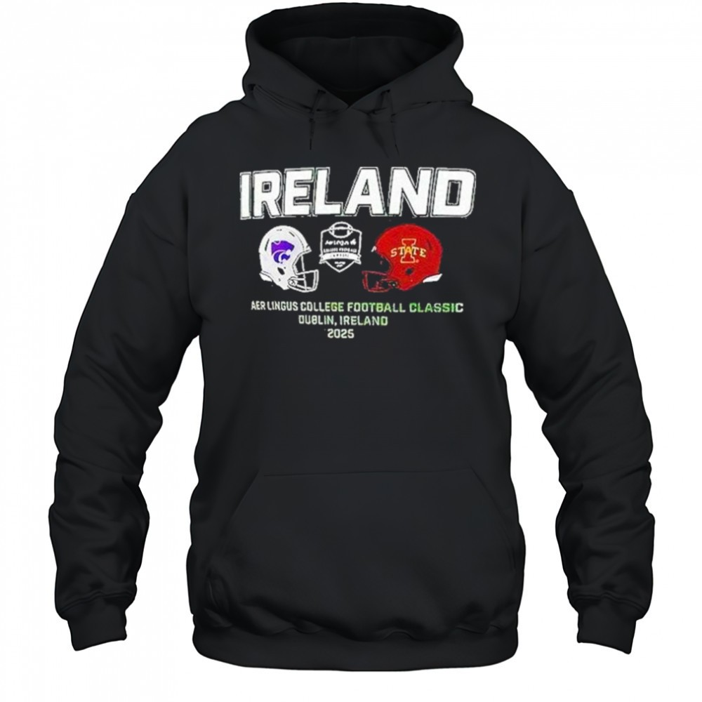 Kansas State Wildcats Vs Iowa State Cyclones Ireland Aer Lingus College Football 2025 Shirt