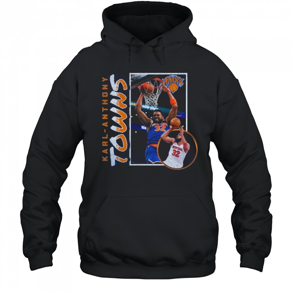 Karl-Anthony Towns New York Knicks 90s Player Graphic 2025 Shirt