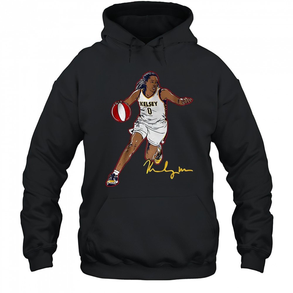 Kelsey Mitchell Indiana Fever baseball superstar pose signature shirt