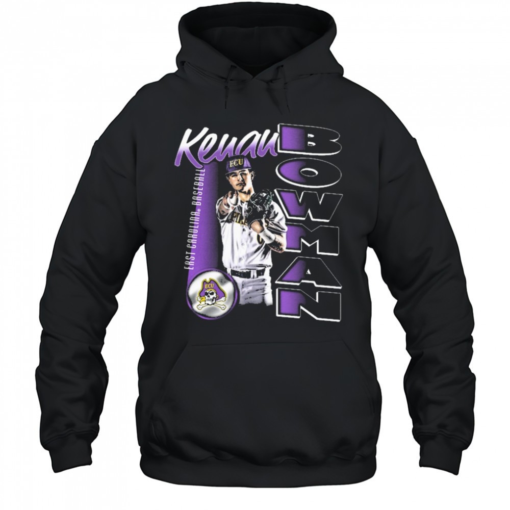 Kenan Bowman East Carolina Pirates baseball NCAA Division I Portrait t-shirt