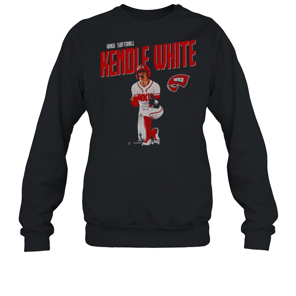 Kendle White WKU Softball Portrait Shirt