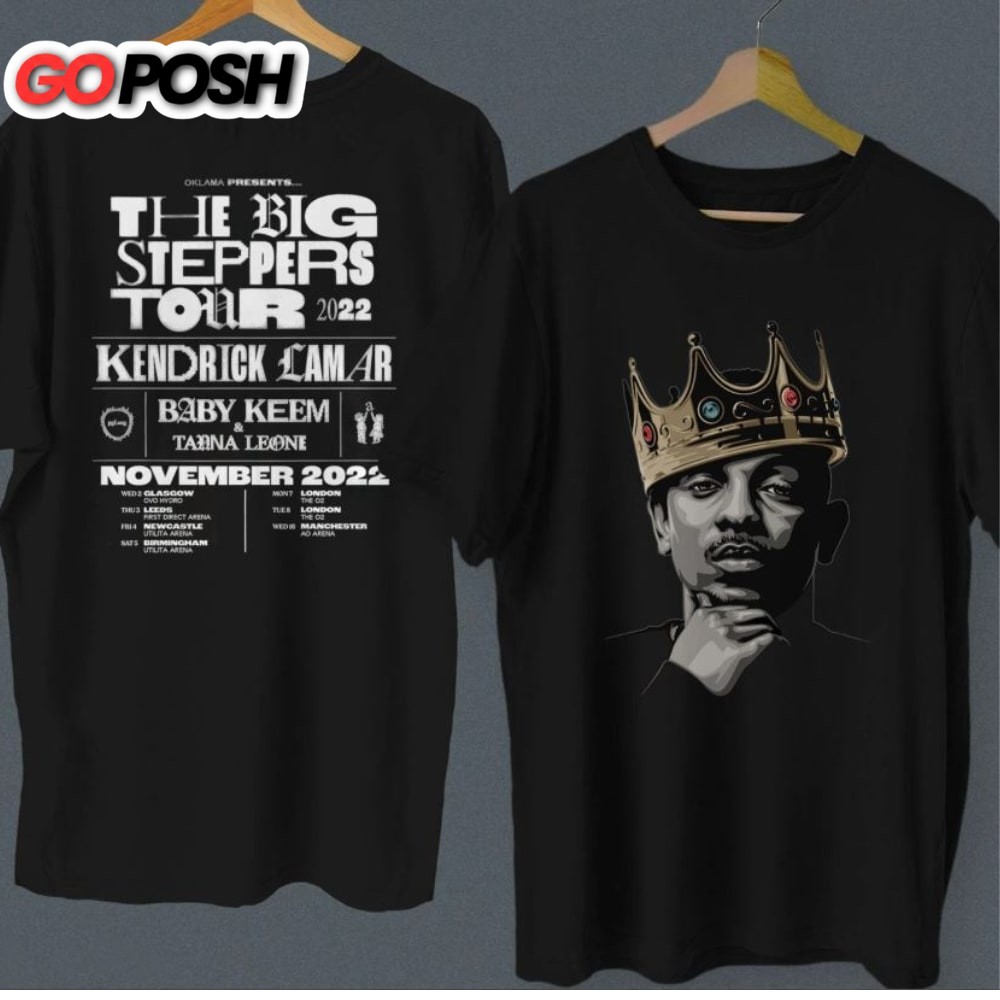 Kendrick Lamar The Big Steppers Tour 2022 New Album Unisex Black T-Shirt
