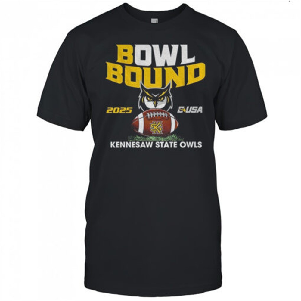 Kennesaw State Owls Football Bowl Bound 2025 USA cartoon shirt