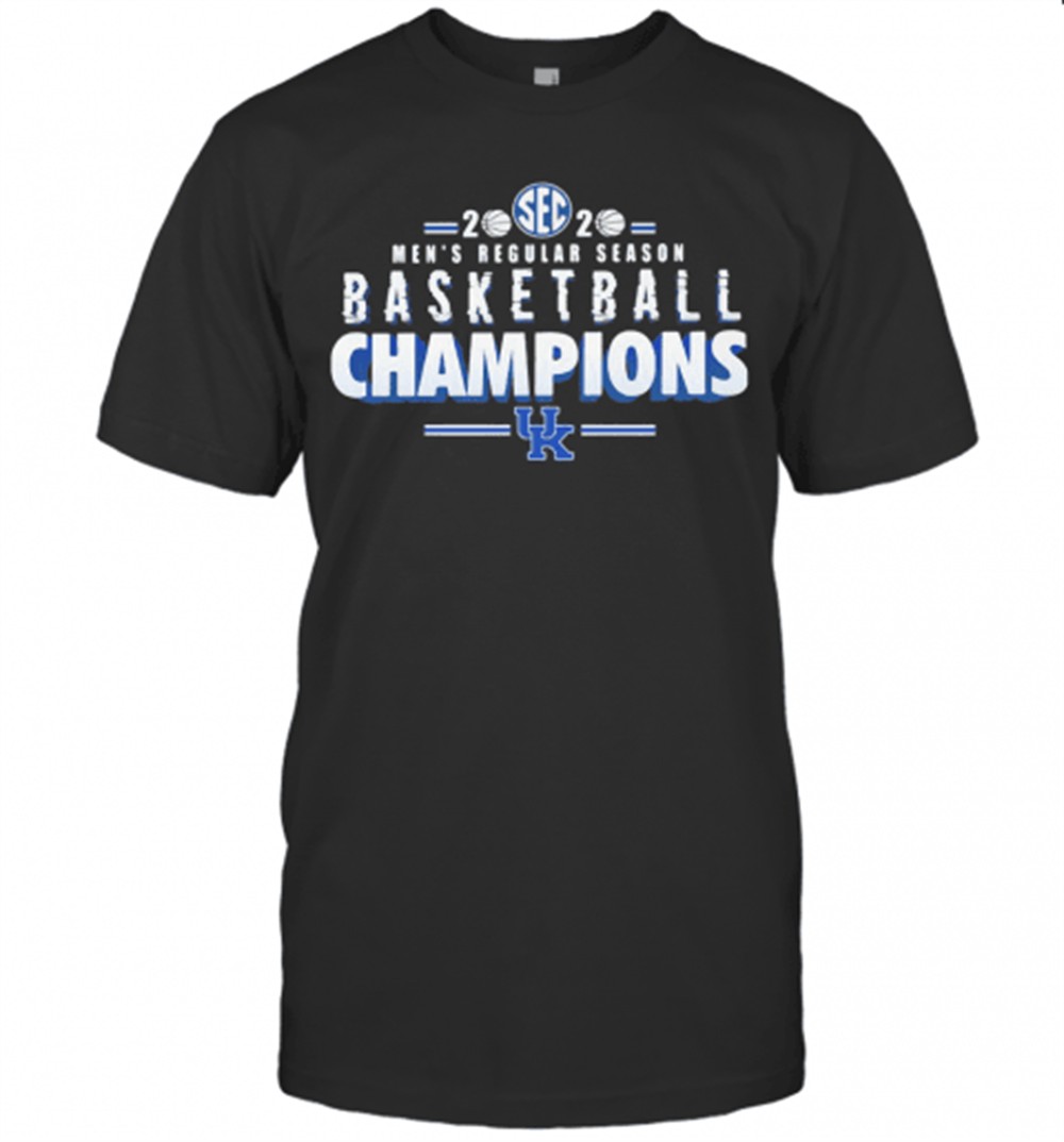 Kentucky Wildcats 2020 Sec MenS Regular Season Basketball Champions T-Shirt