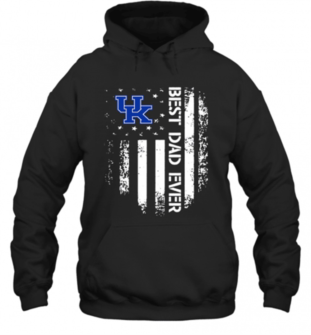 Kentucky Wildcats Best Dad Ever America Flag T-Shirt