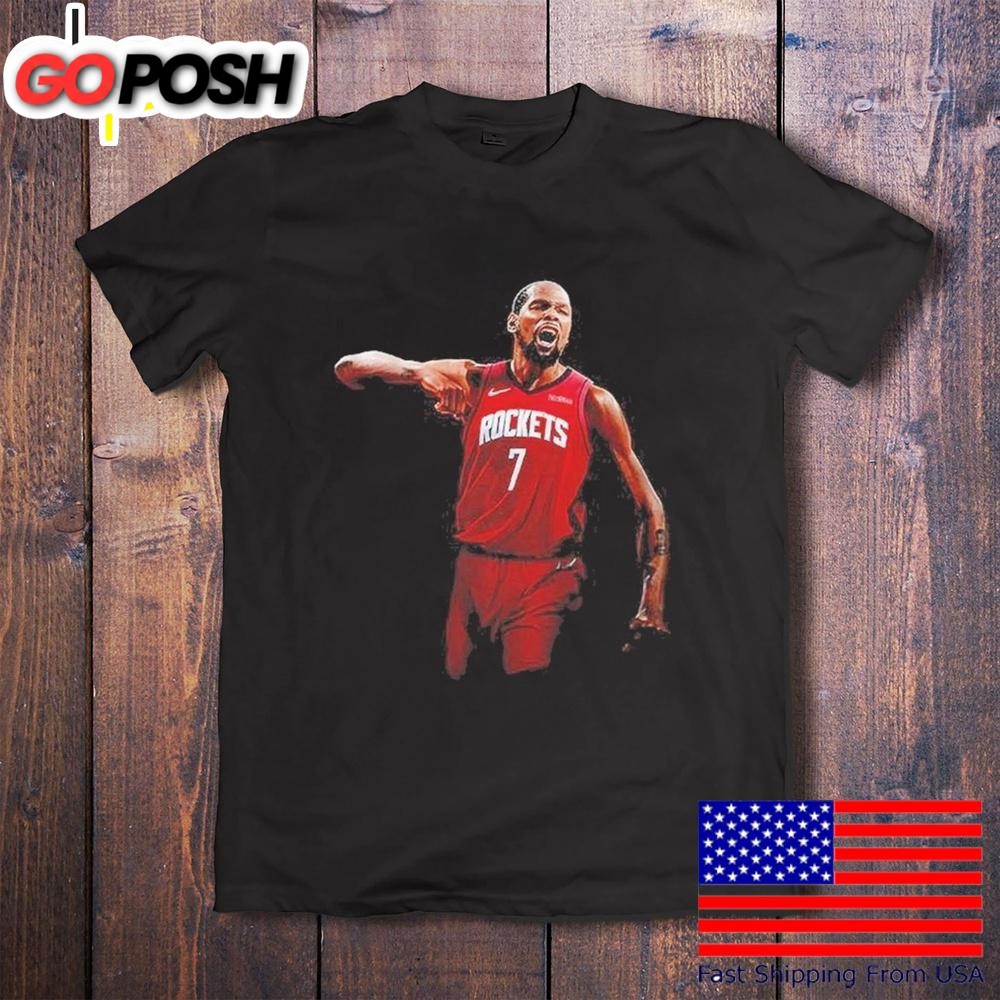 Kevin Durant 7 Houston Rockets NBA Basketball 2025 T-Shirt