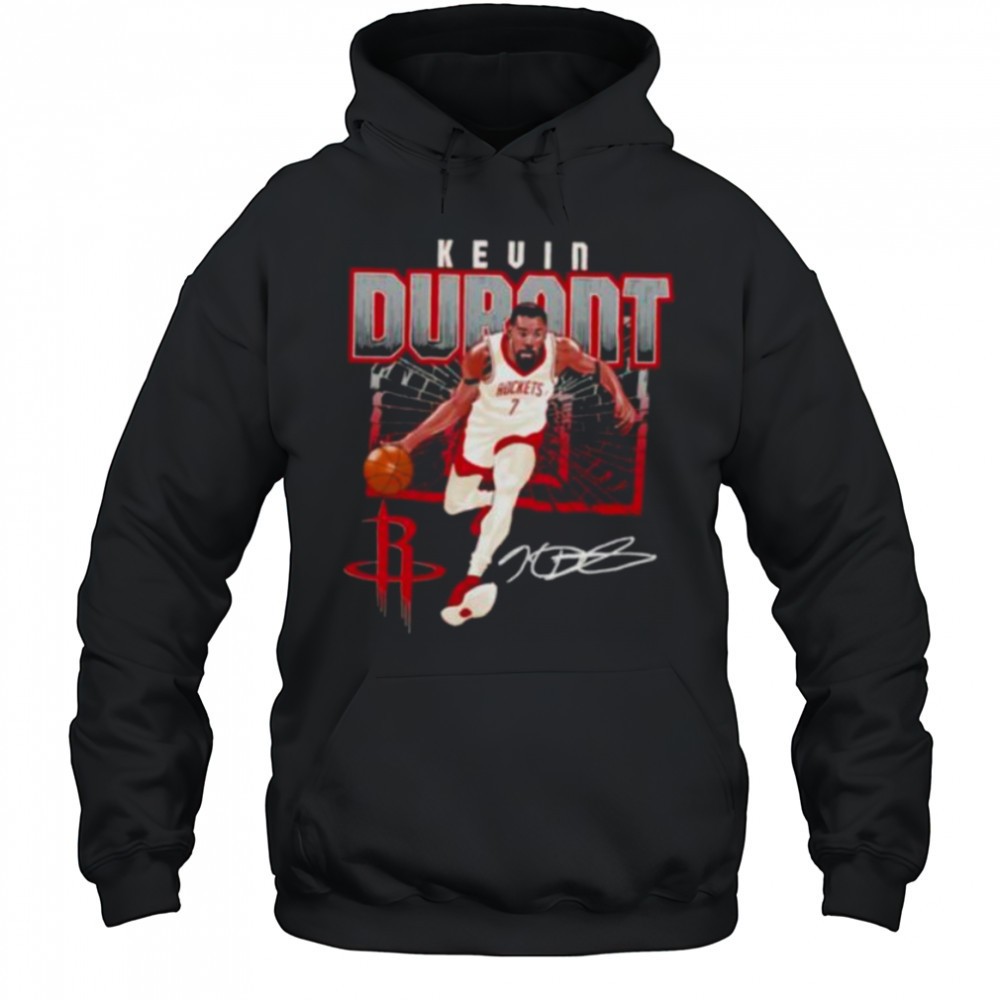 Kevin Durant #7 Houston Rockets shattered signature shirt