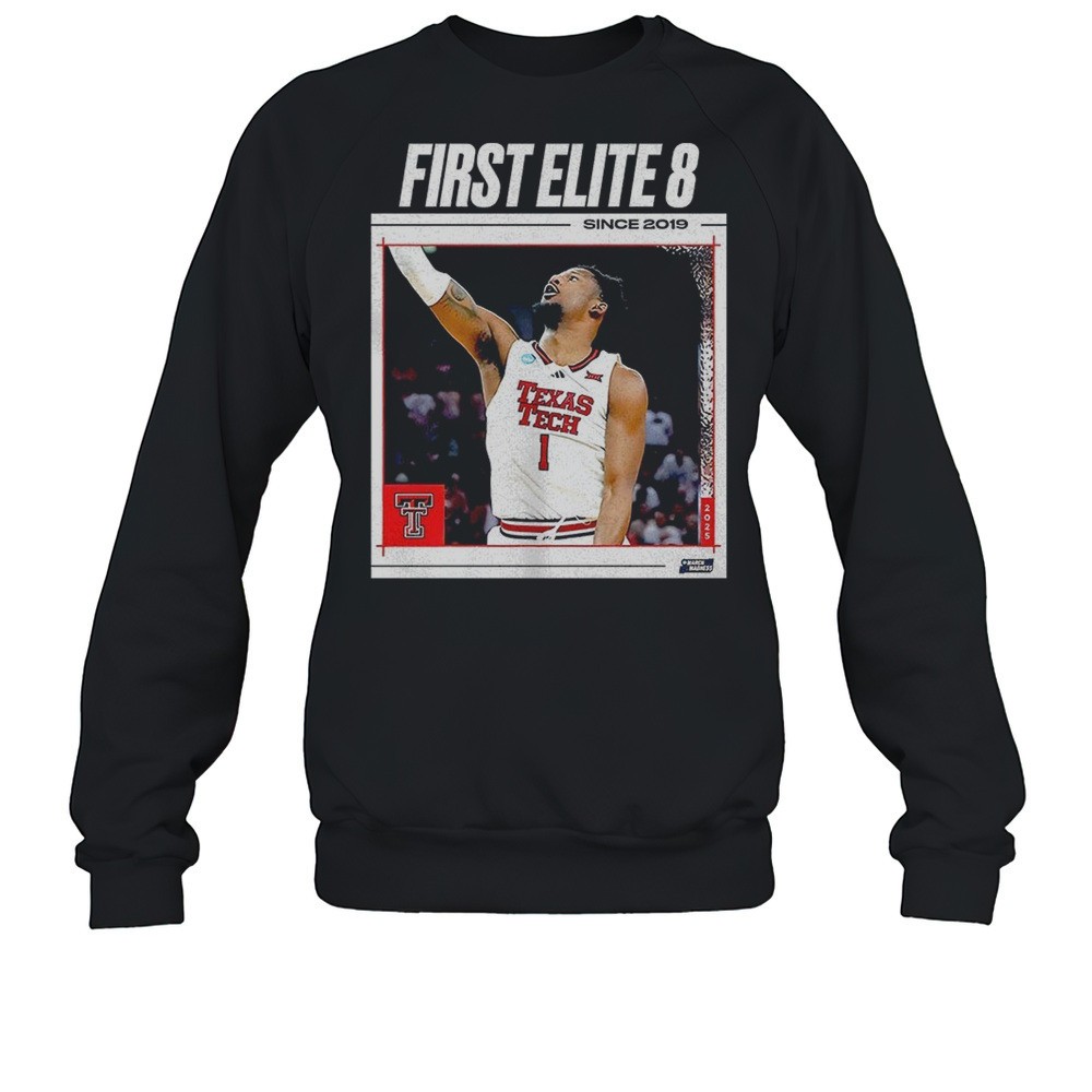Kevin Overton Texas Tech Red Raiders Mens Basketball Welcome Back To The Elite 8 NCAA 2025 Shirt