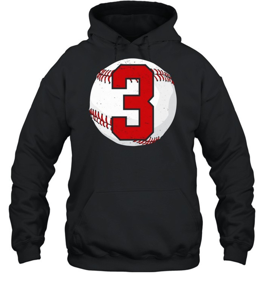 Kids 2018 3rd Birthday Baseball Boys Tree 3 Years shirt