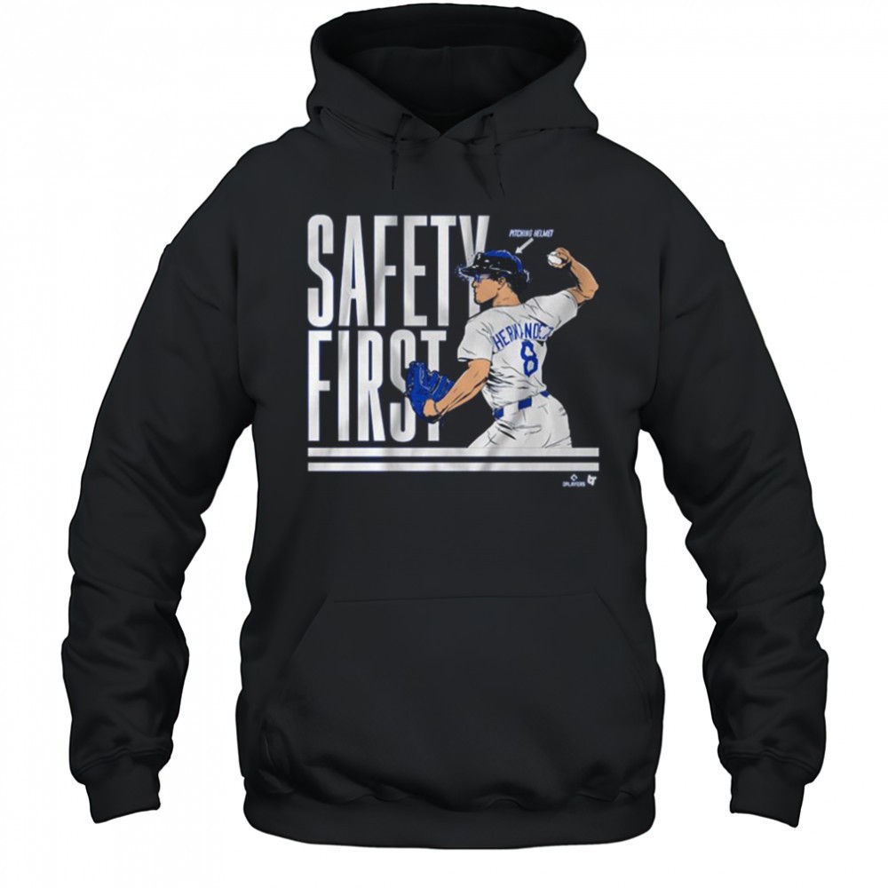 Kike Hernandez Safety First Pitching Helmet Los Angeles Dodgers MLB Baseball 2025 t-shirt