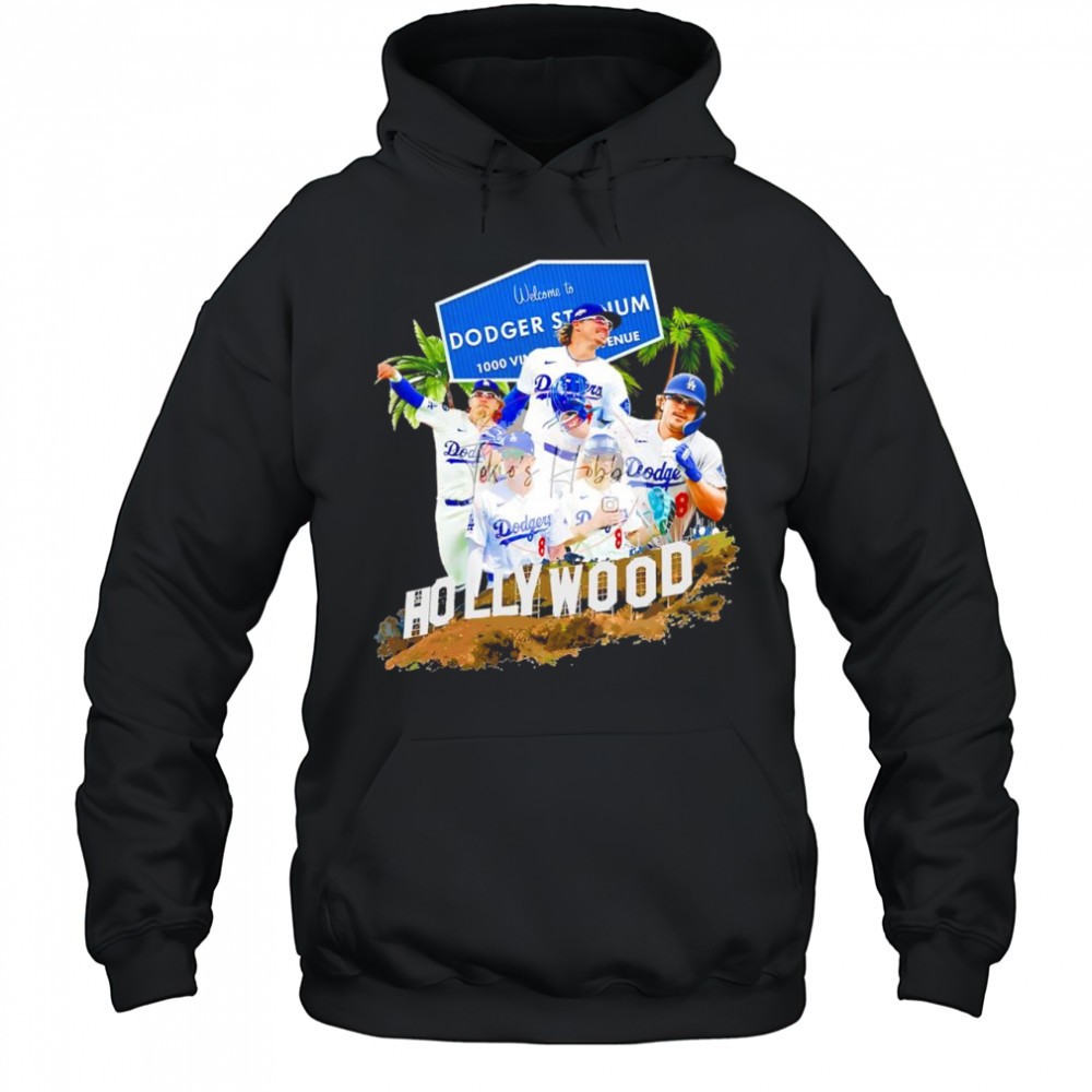 Kiké Hernandez welcome to Dodger Stadium Hollywood Los Angeles Baseball shirt
