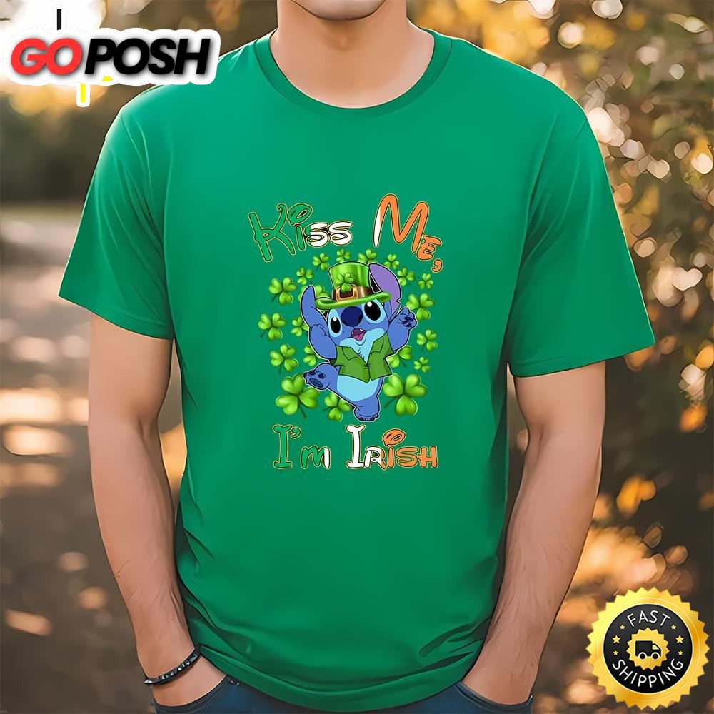 Kiss Me Im Irish Shirt, Stitch Patricks Day Shirt, Disney…