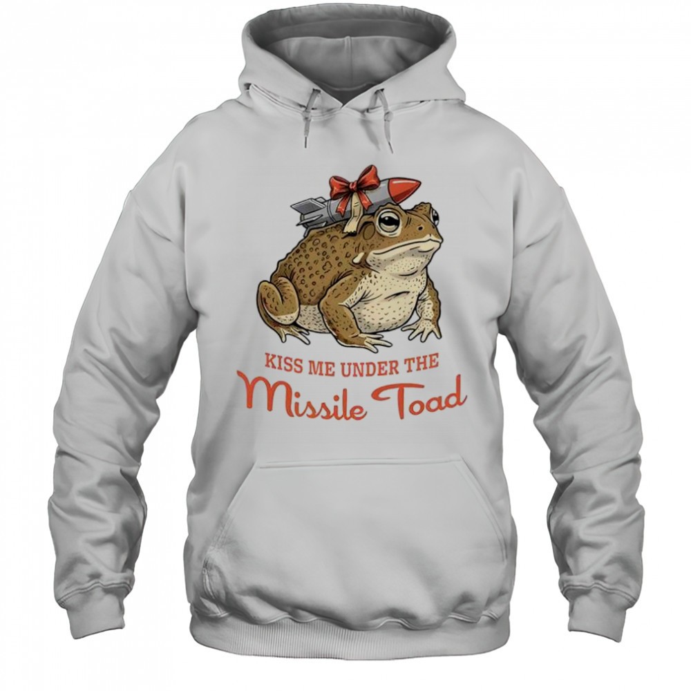 Kiss Me Under The Missile Toad Frog Christmas Shirt