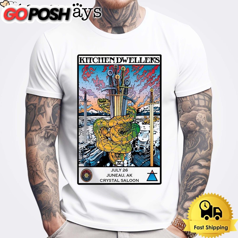 Kitchen Dweller At The Crystal Saloon Juneau AK July 26 2024 Unisex T-Shirt