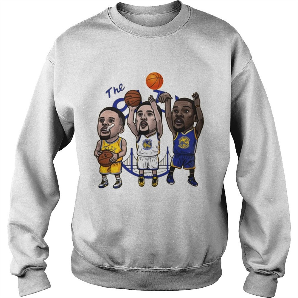 Klay Thompson Steph Curry Kevin Durant Cartoon Golden state shirt