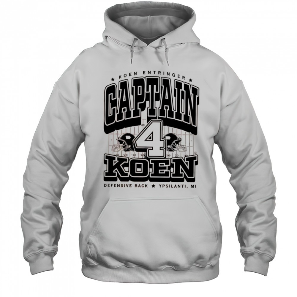 Koen Entringer Captain Koen Defensive Back Ypsilanti MI 4 baseball shirt