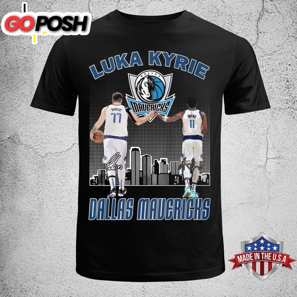 Kyrie Irving And Luka Doncic Luka Kyrie Players Dallas Mavericks Signatures T-shirt