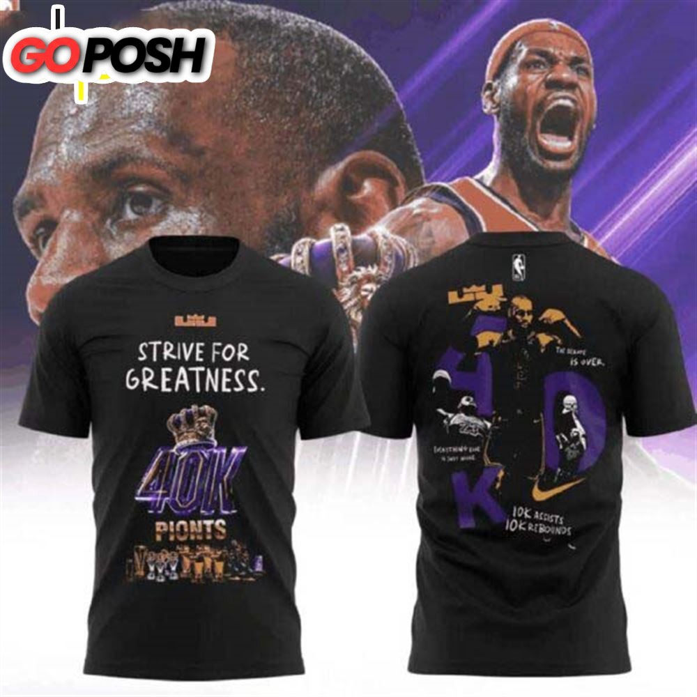 LA Lakers Lebron James 40K Points 3D Shirt
