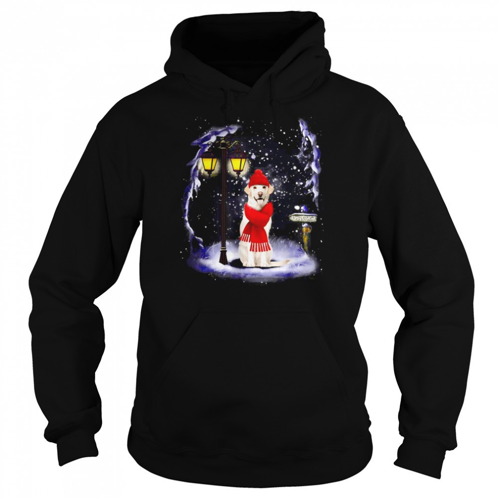 Labrador Retriever Santa Snow Christmas Light Winter Shirt