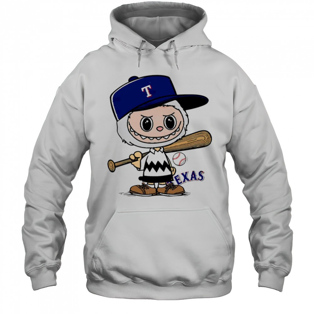 Labubu Charlie Brown Texas Rangers shirt
