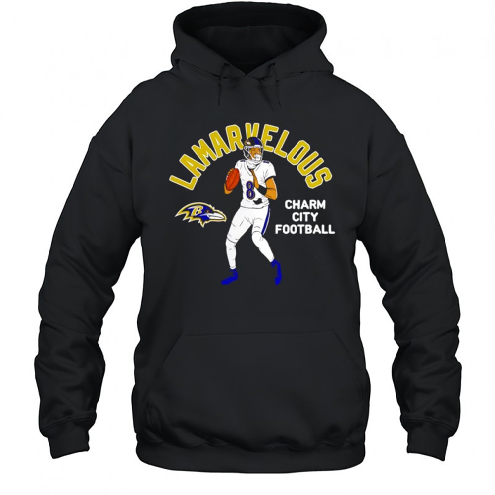 Lamar Jackson Baltimore Ravens Lamarvelous charm city football shirt
