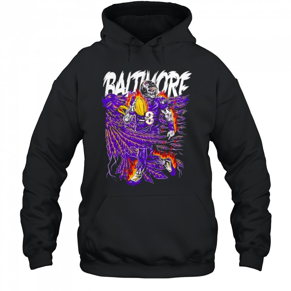 Lamar Jackson Baltimore Ravens vintage skeleton graphic shirt