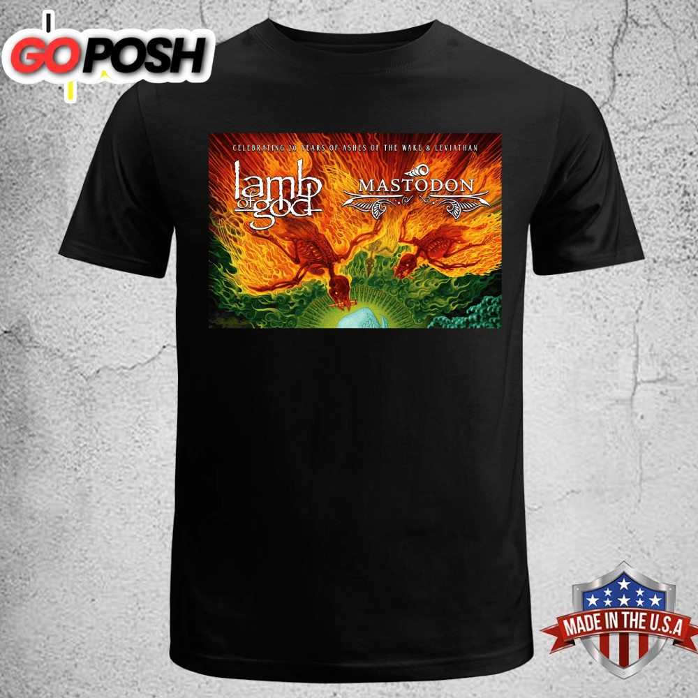 Lamb of God Mastodon Kerry King And Unearth Jacobs Pavilion Nautica 9 Aug 2025 T-shirt