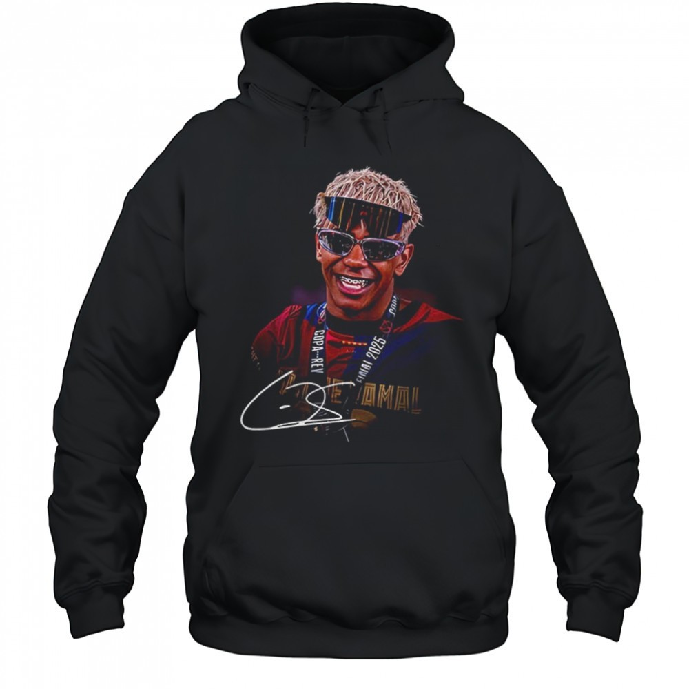 Lamine Yamal Barcelona FC vintage signature shirt