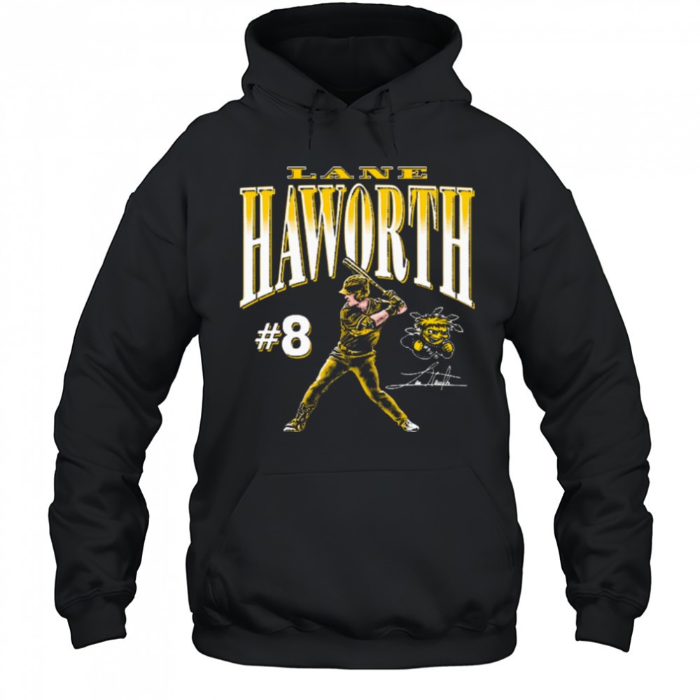 Lane Haworth #8 Wichita State Shockers baseball NCAA Division I Portrait Signature t-shirt
