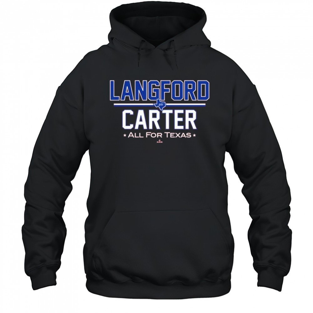 Langford Carter All for Texas MLBPA Texas Rangers t-shirt