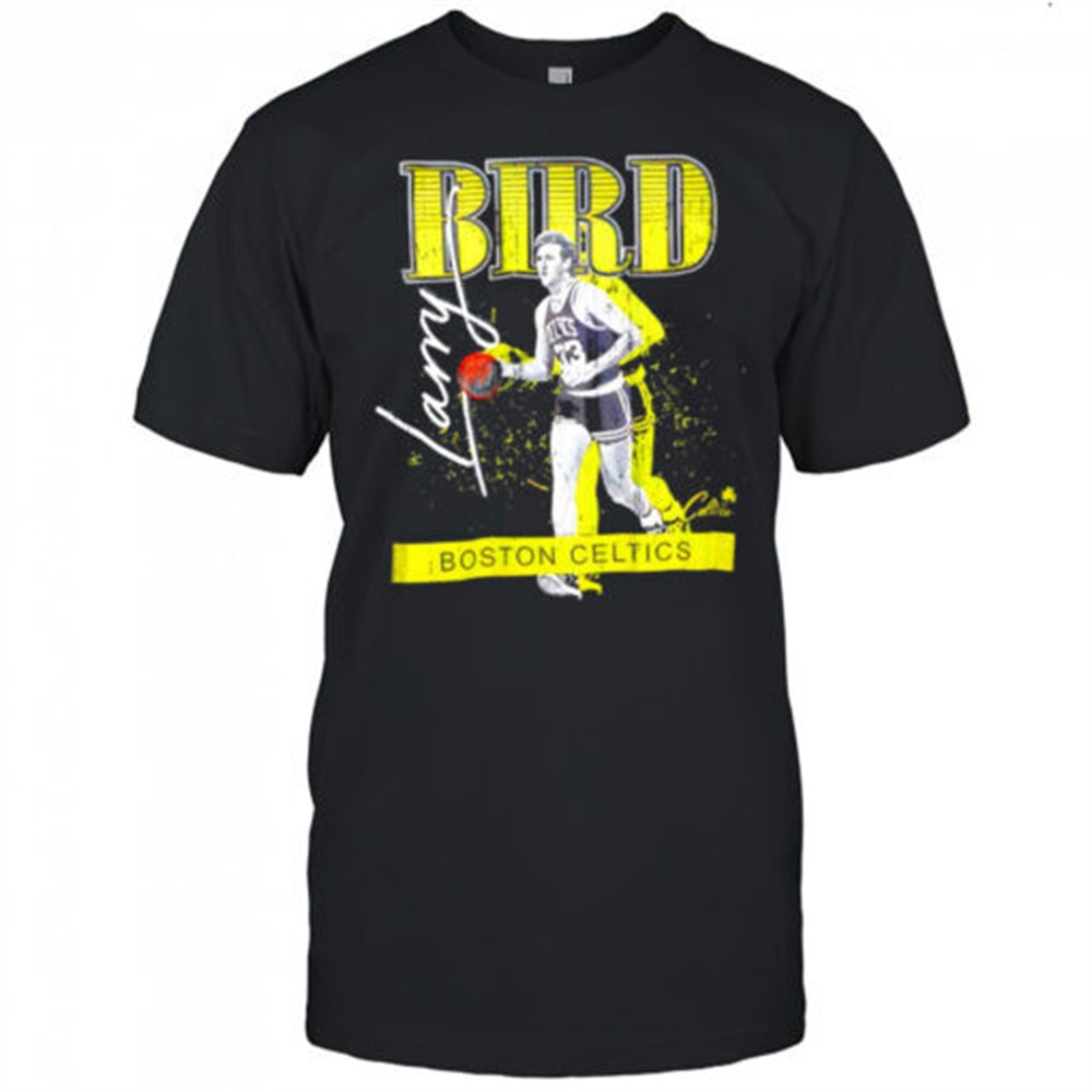 Larry Bird Boston Celtics Mitchell & Ness Neon Pop signature shirt