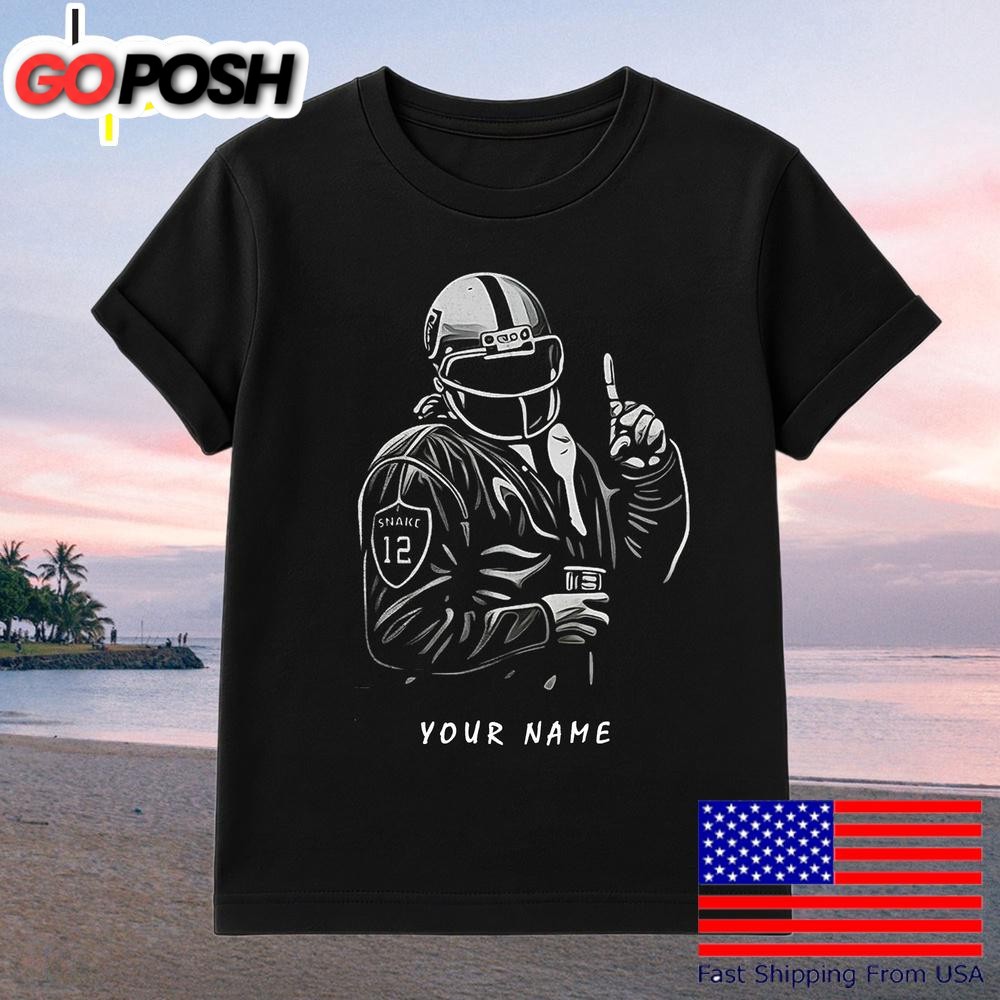 Las Vegas Raiders Silver And Black Snake Custom T-Shirt