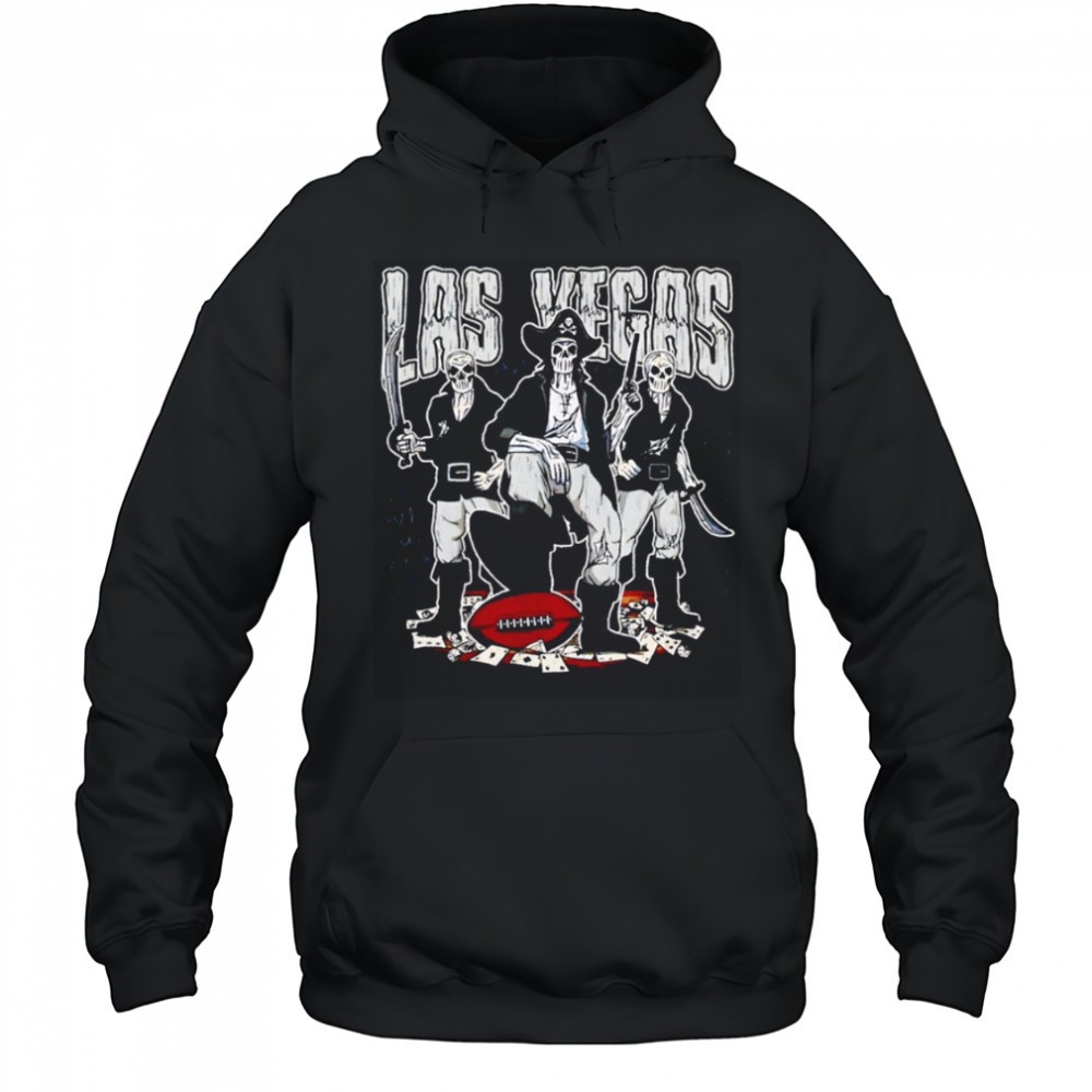 Las Vegas Raiders Skeleton Pirate Crew with Football shirt