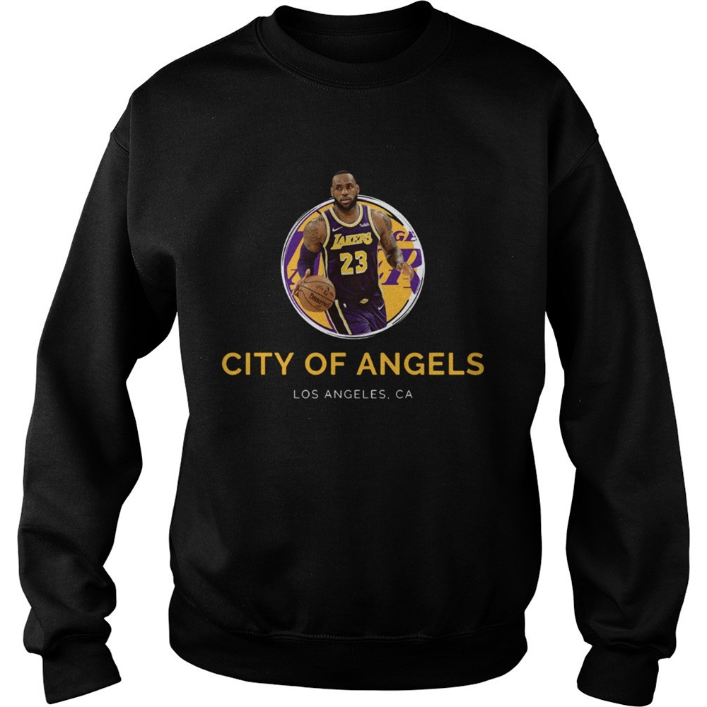 LeBron James Los Angeles Lakers 23 city of angels shirt