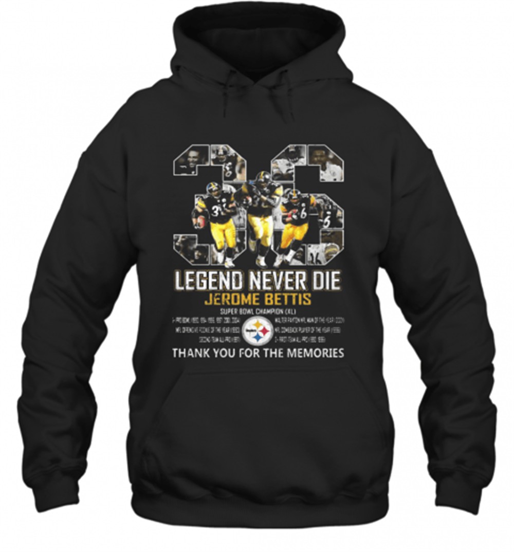 Legend Never Die Jerome Bettis 36 Pittsburgh Steelers T-Shirt