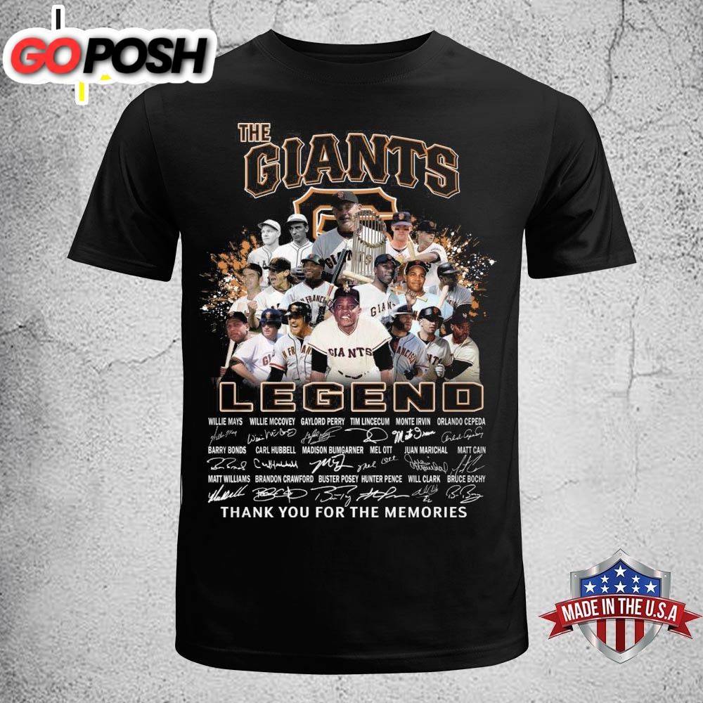 Legends Bonds And Mays Giants Thank You For The Memories T-Shirt