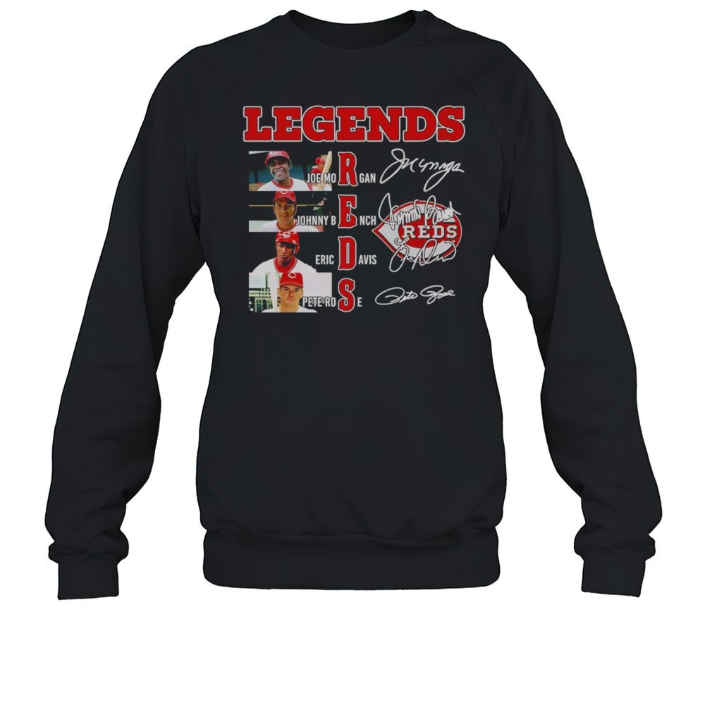 Legends Cincinnati Reds Joe Morgan Johnny Bench Eric Davis Pete Rose Shirt