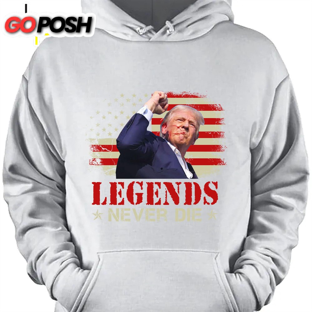 Legends Never Die Trump Fight 2024 Shirt Pennsylvania Rally Trump Supporters Shirt Dark
