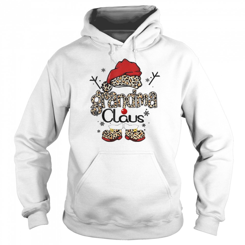 Leopard Grandma Claus Ugly Christmas shirt