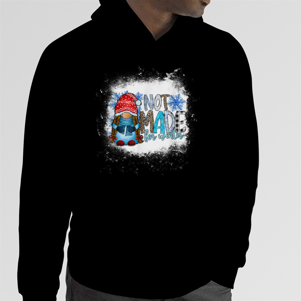 Leopard Plaid Winter Vibes Blue Gnome Snowflakes Christmas T-Shirt B0BM9P9HZ3